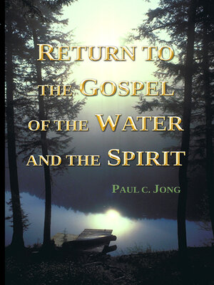 cover image of RETURN TO THE GOSPEL OF THE WATER AND THE SPIRIT